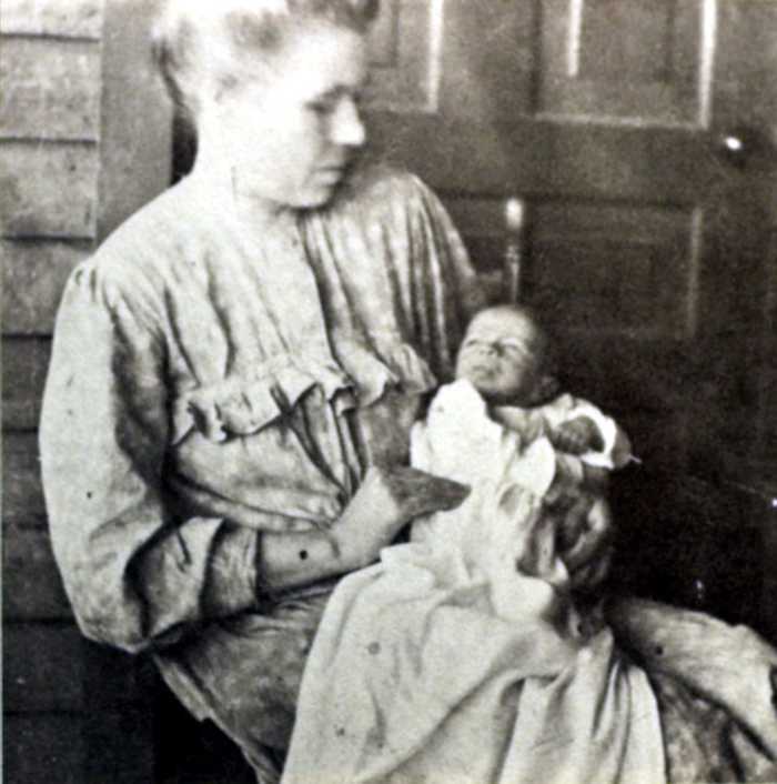 Grandmother, Mandy James and infant, Walter Eugene Woods.