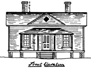 Three room gable house.