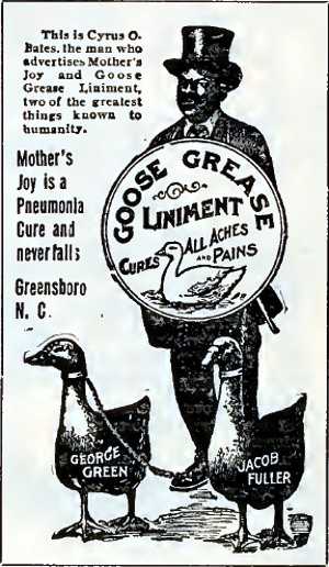 1912 ad for Goose Grease Liniment