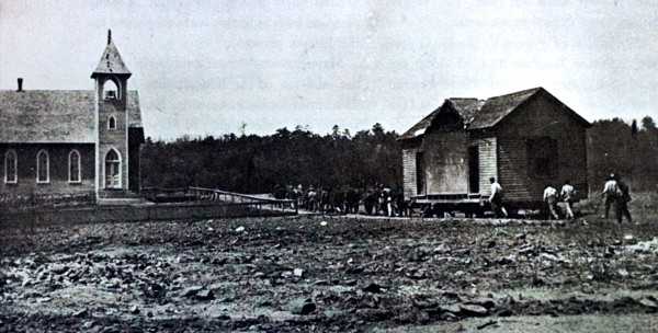 Moving the houses to Mayodan.