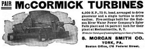 S. Morgan Smith, McCormick turbines